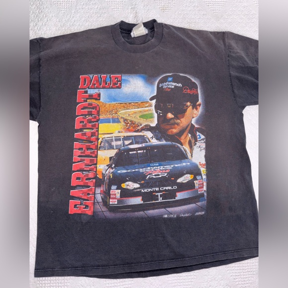 Dale Earnhardt Vintage 90s Competitors View Black Tshirt Mens XL NASCAR Racing - Picture 1 of 7